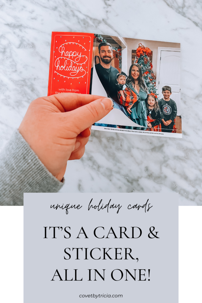 Sticker & Co. Holiday Cards Review - Unique Holiday Cards for Christmas 2023! These unique Christmas cards are a sticker and a card all in one! #christmascards #holidaycards