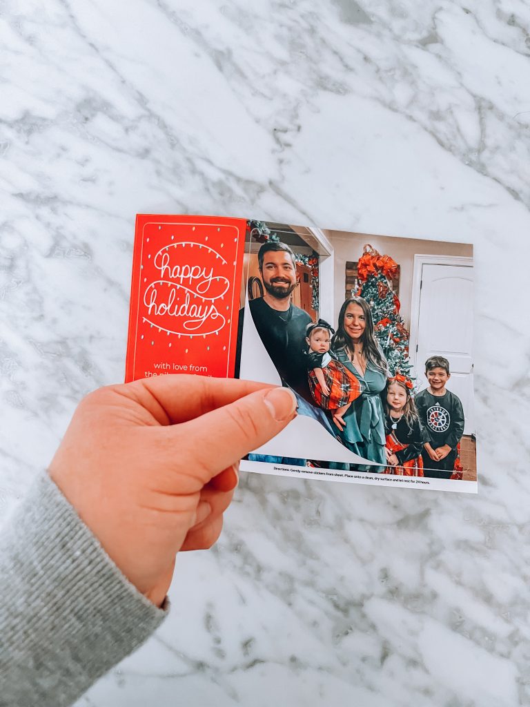 Sticker & Co. Holiday Cards Review - Unique Holiday Cards for Christmas 2023! These unique Christmas cards are a sticker and a card all in one! #christmascards #holidaycards