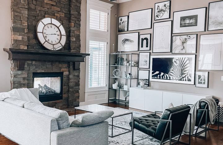 Easy Living Room Refresh Ideas - Joydeco Rugs and Throws - Modern living room ideas, contemporary living room ideas, chic family room decor